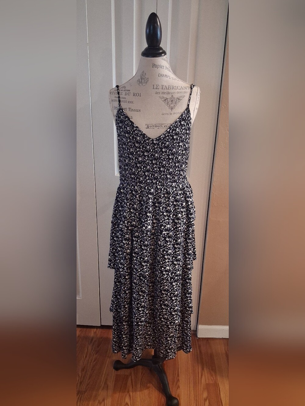 Rewash Black and White Floral Maxi Dress